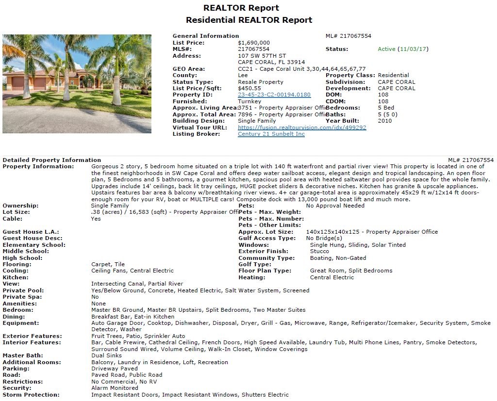 Immobilien in Florida verkaufen Immobilien Cape Coral